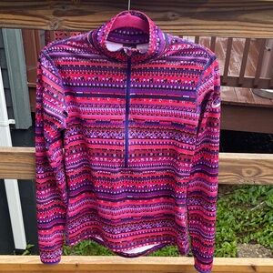 Nike Pro Dri-FIT half zip pullover. Coral, purple and black. NWOT